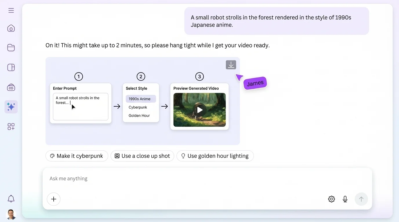 How to use the AI video generator to create footage
